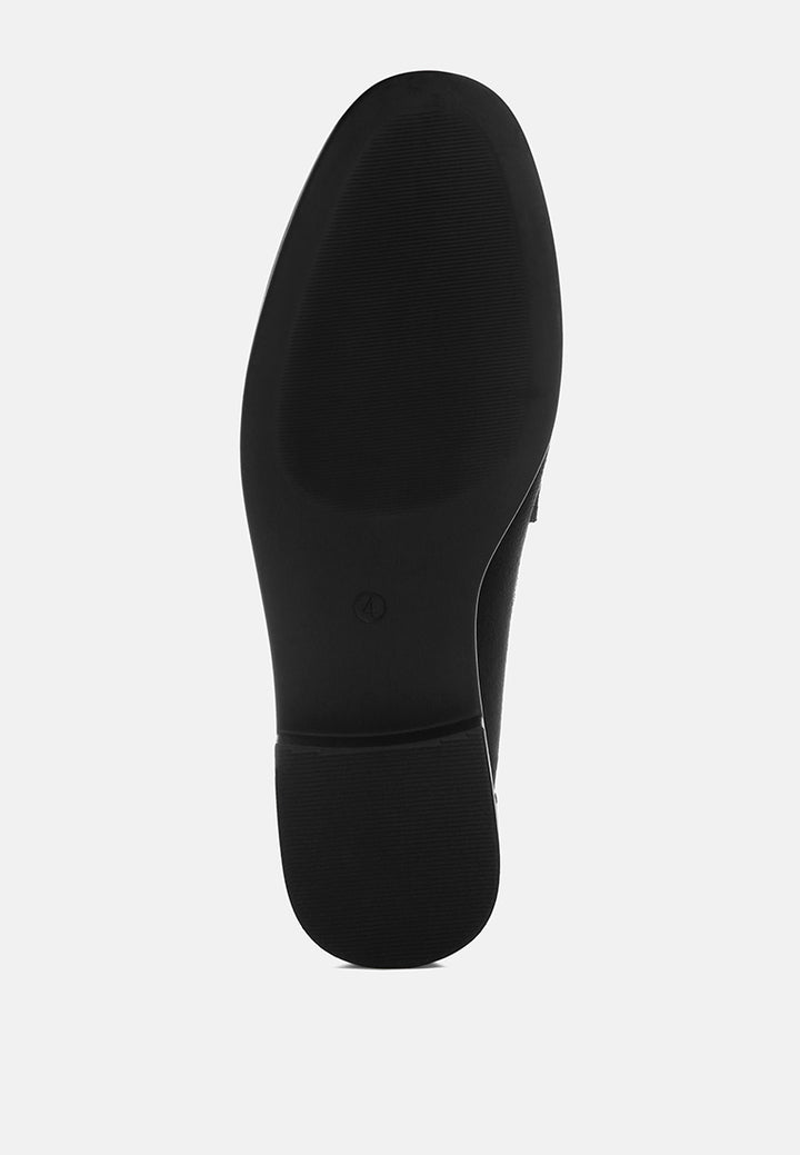 stahla round toe loafers by ft#color_black-man-made-suede