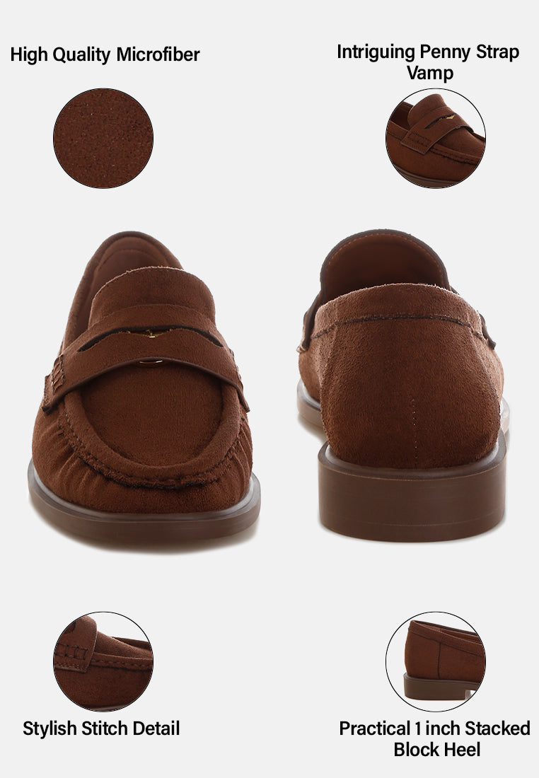 stahla round toe loafers by ft#color_brown-man-made-suede