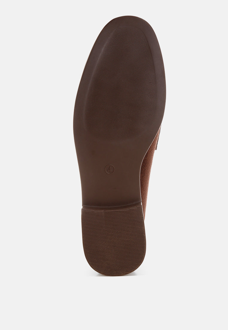 stahla round toe loafers by ft#color_brown-man-made-suede