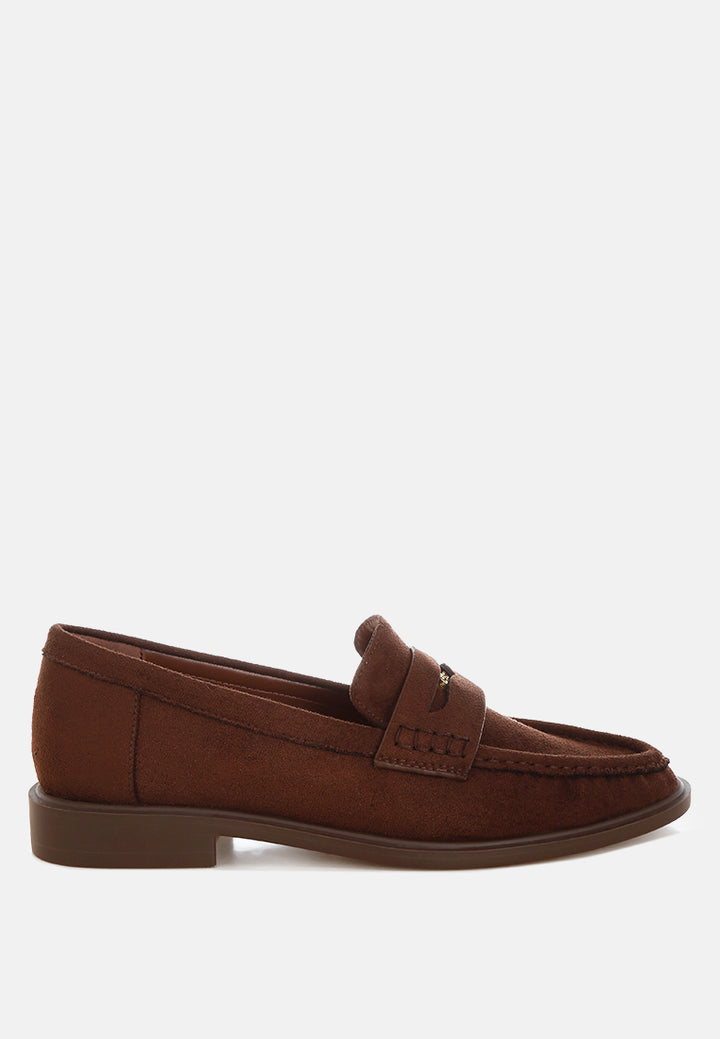 stahla round toe loafers by ft#color_brown-man-made-suede