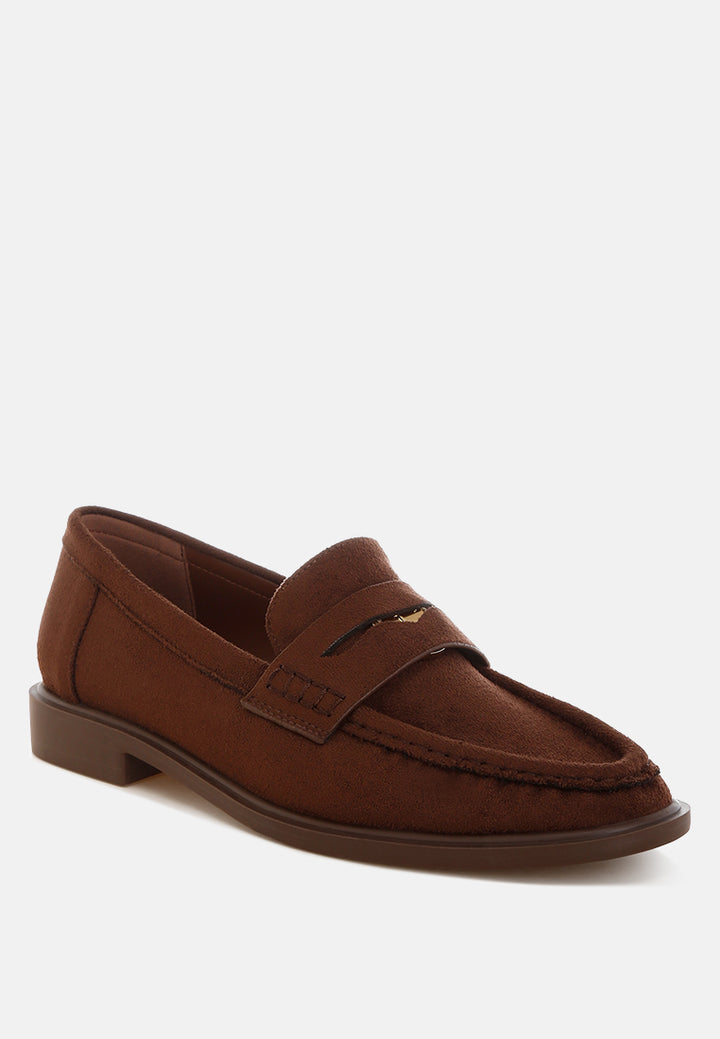 stahla round toe loafers by ft#color_brown-man-made-suede