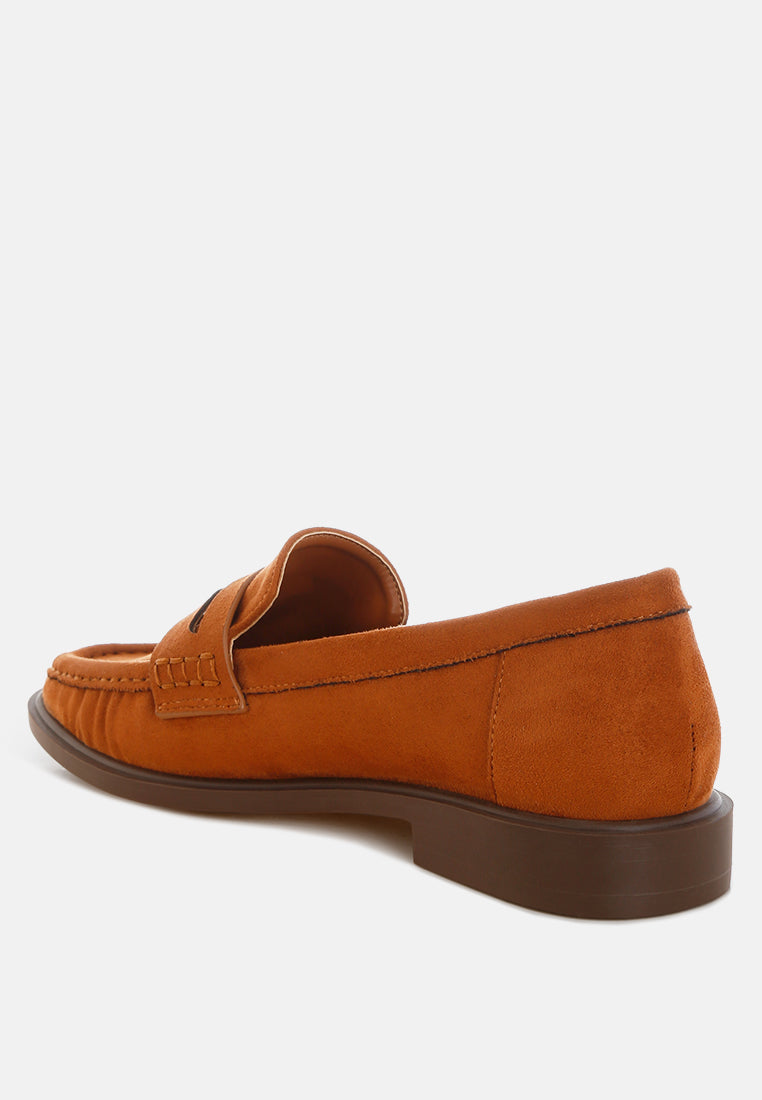 stahla round toe loafers by ft#color_tan-man-made-suede