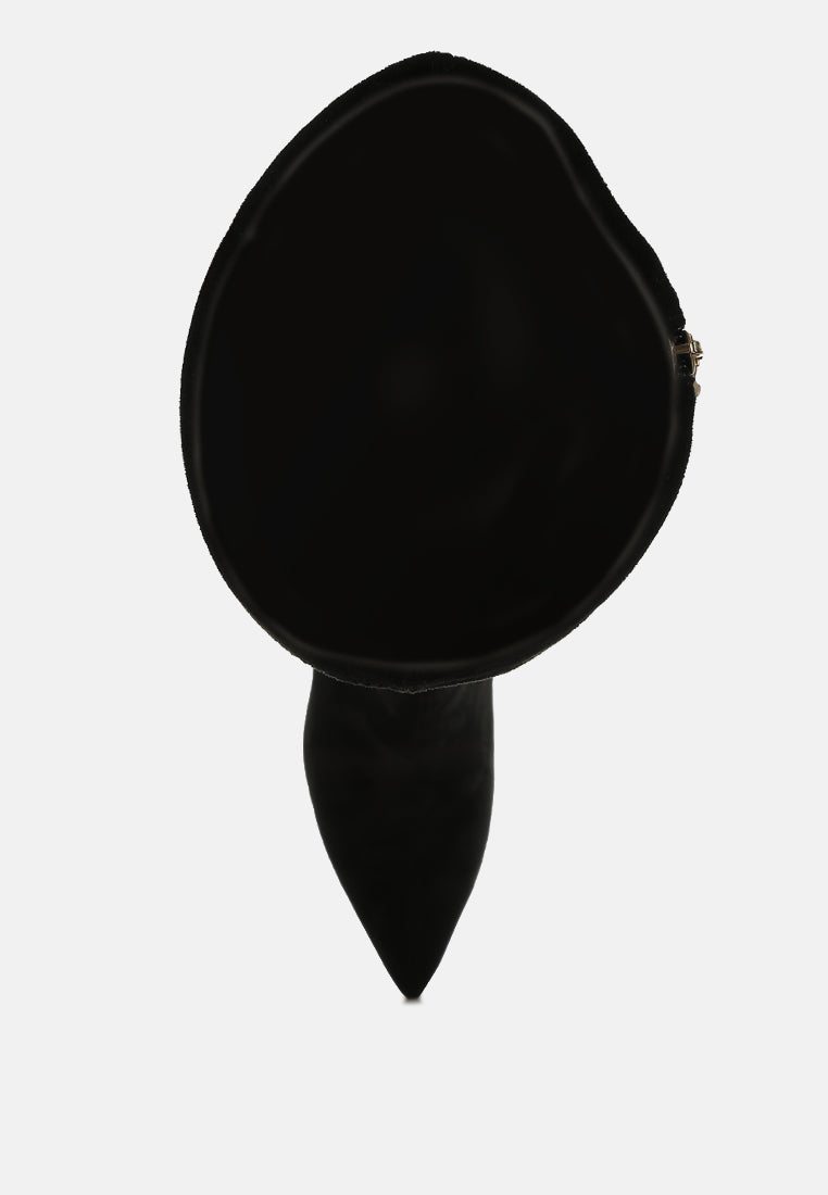 slim block heel long boots by ruw#color_black