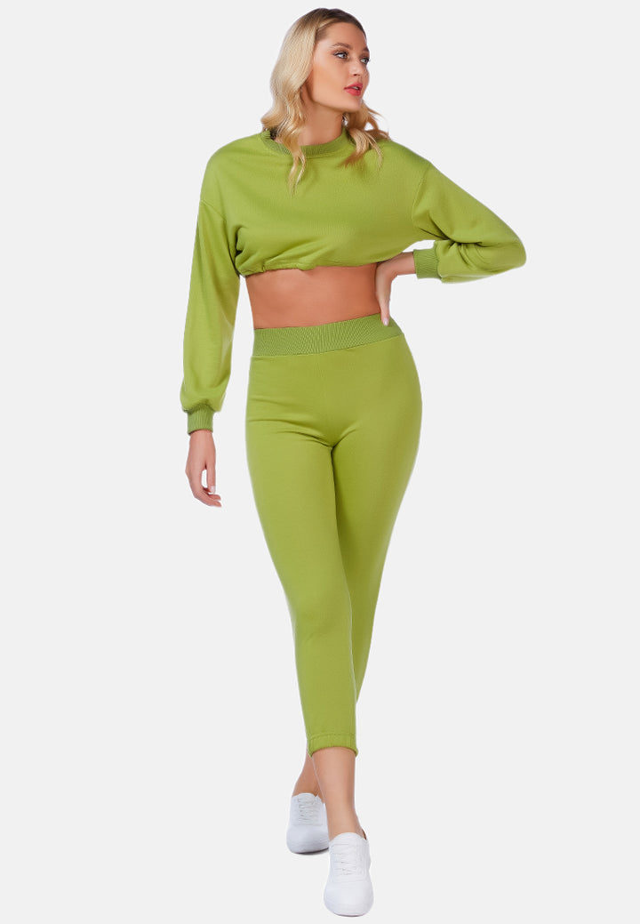 stay snug cropped sweatshirt by ruw#color_lime-green