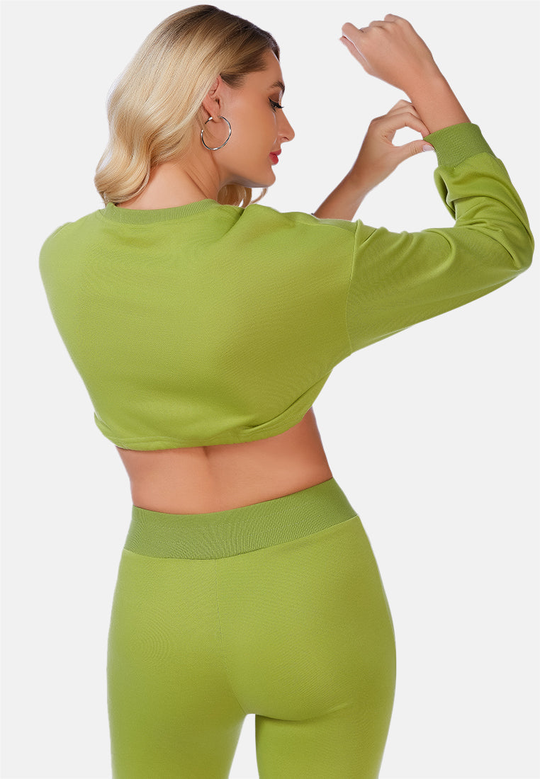 stay snug cropped sweatshirt by ruw#color_lime-green