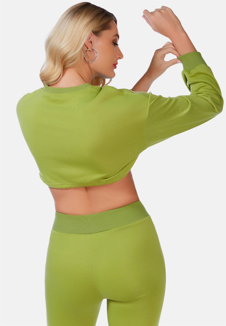 stay snug cropped sweatshirt by ruw#color_lime-green