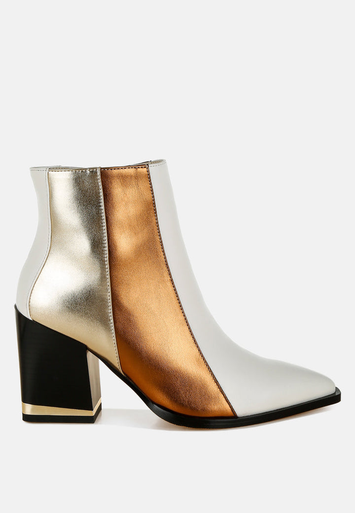 three tone block heel boots by ruw#color_off-white