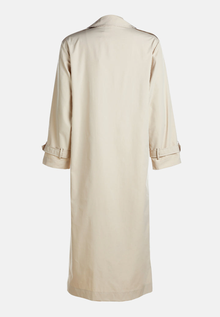 notched double breasted trench coat by ruw#color_stone