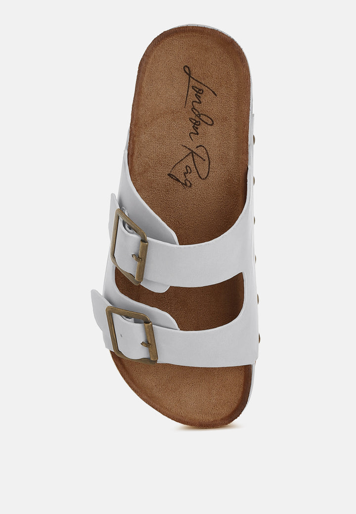 studded faux leather slip ons by mode#color_off-white