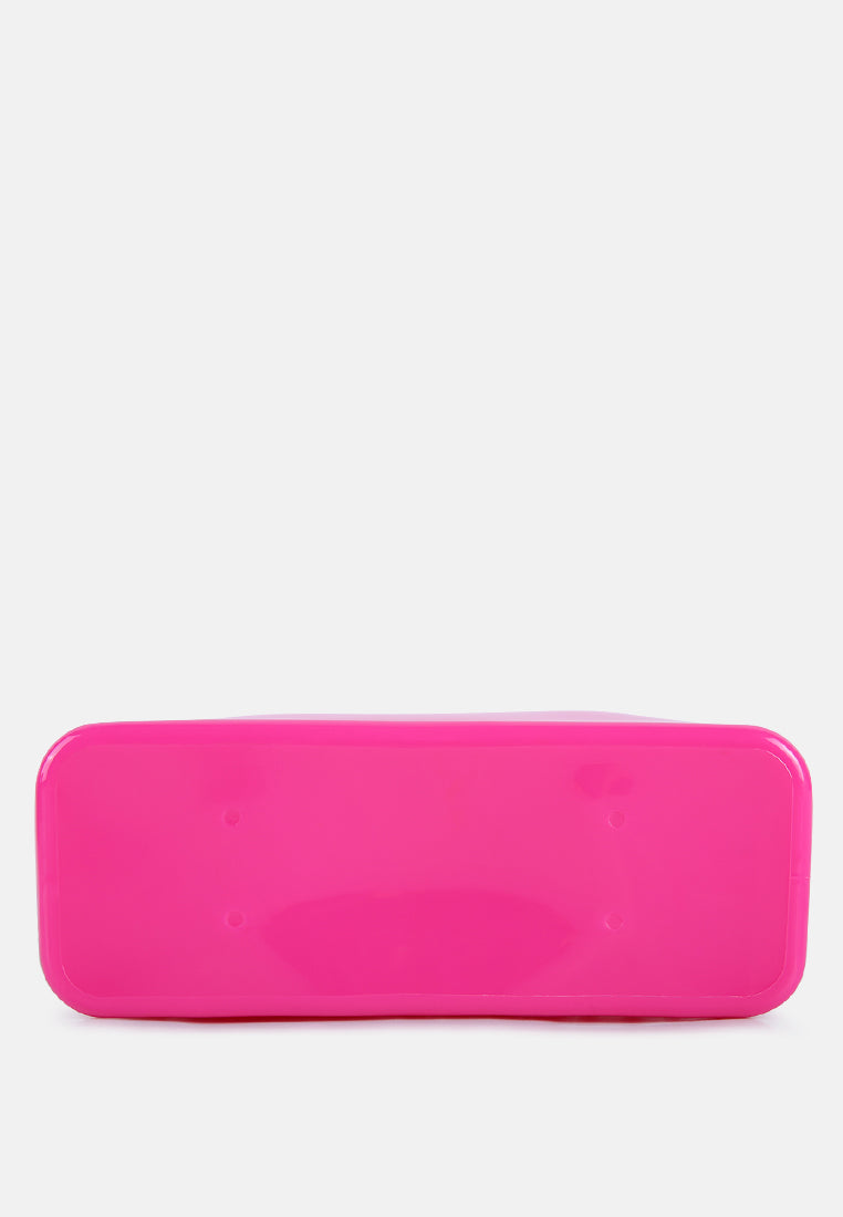 studded jelly candy tote#color_fuchsia