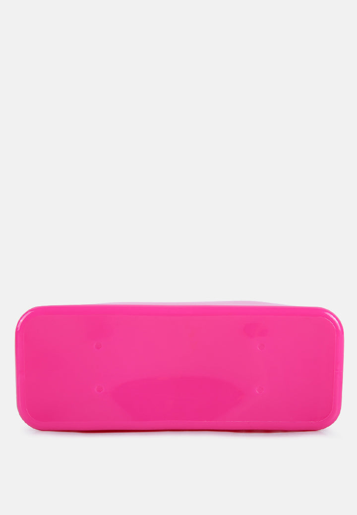 studded jelly candy tote#color_fuchsia
