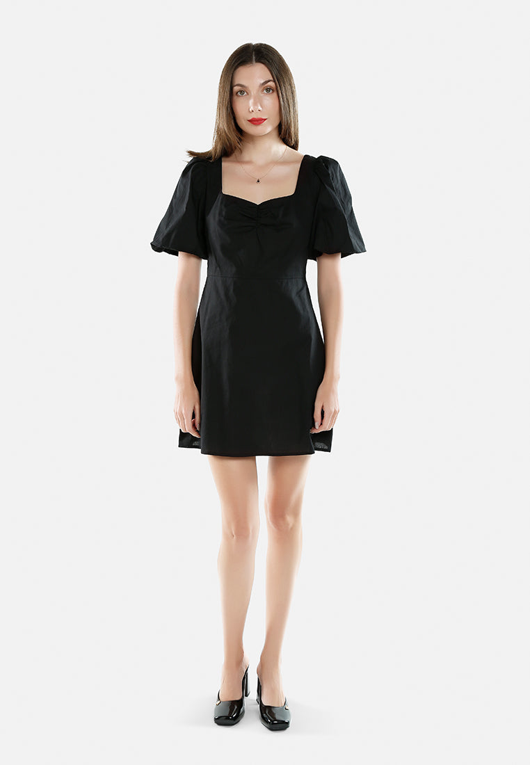 sweetheart neck a-line dress by ruw#color_black