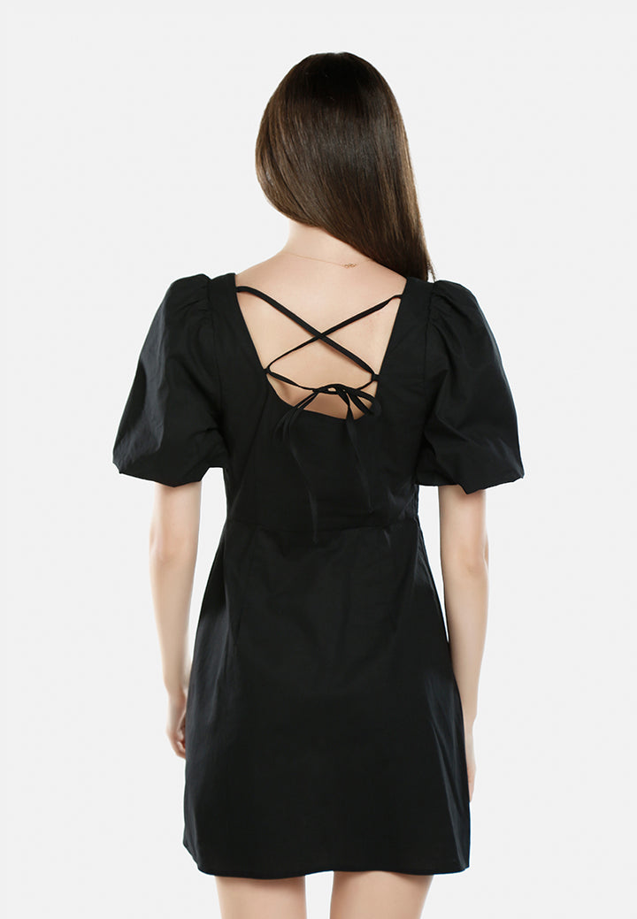 sweetheart neck a-line dress by ruw#color_black