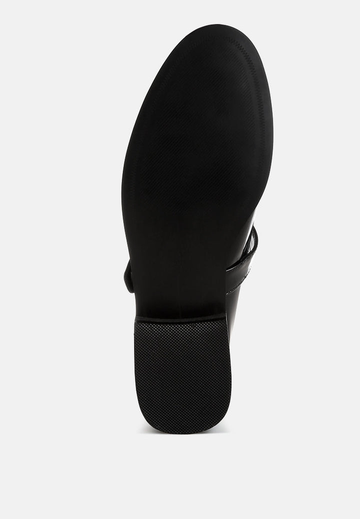 swenson patent pleather mary jane loafers#color_black
