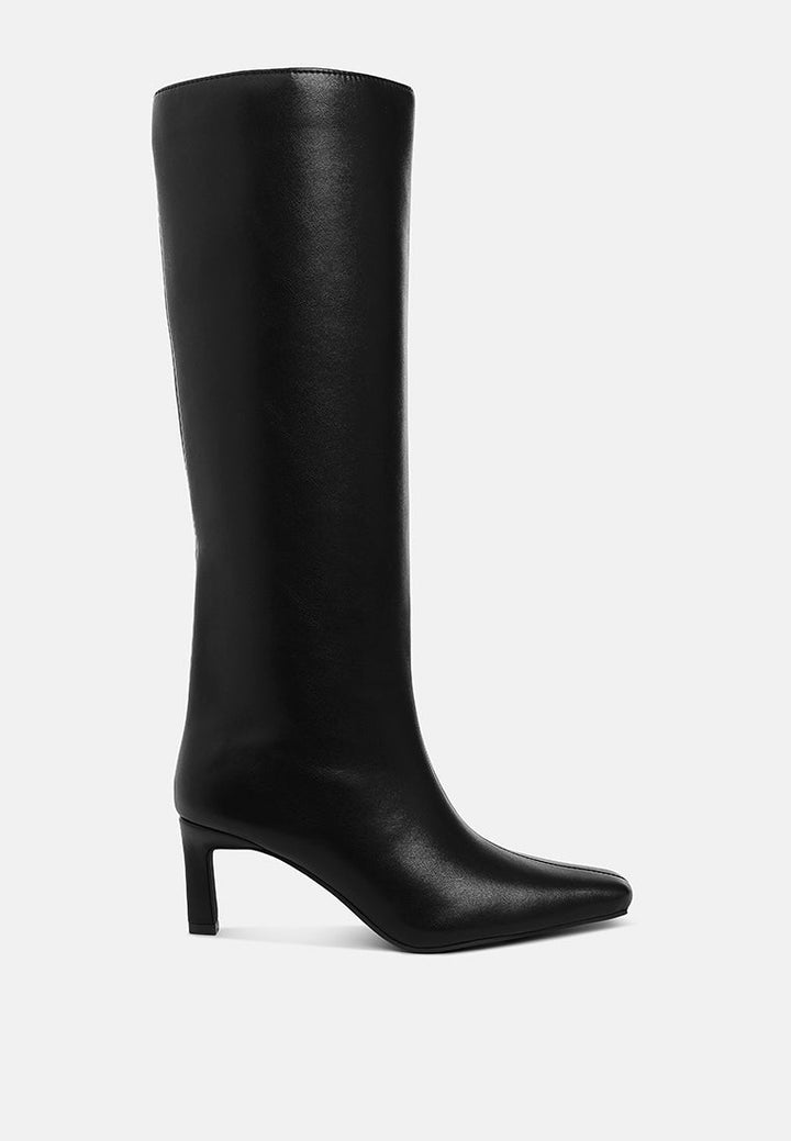 kitten heel long boots by ruw#color_black