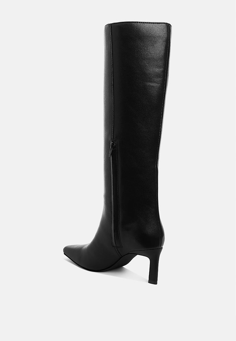 kitten heel long boots by ruw#color_black
