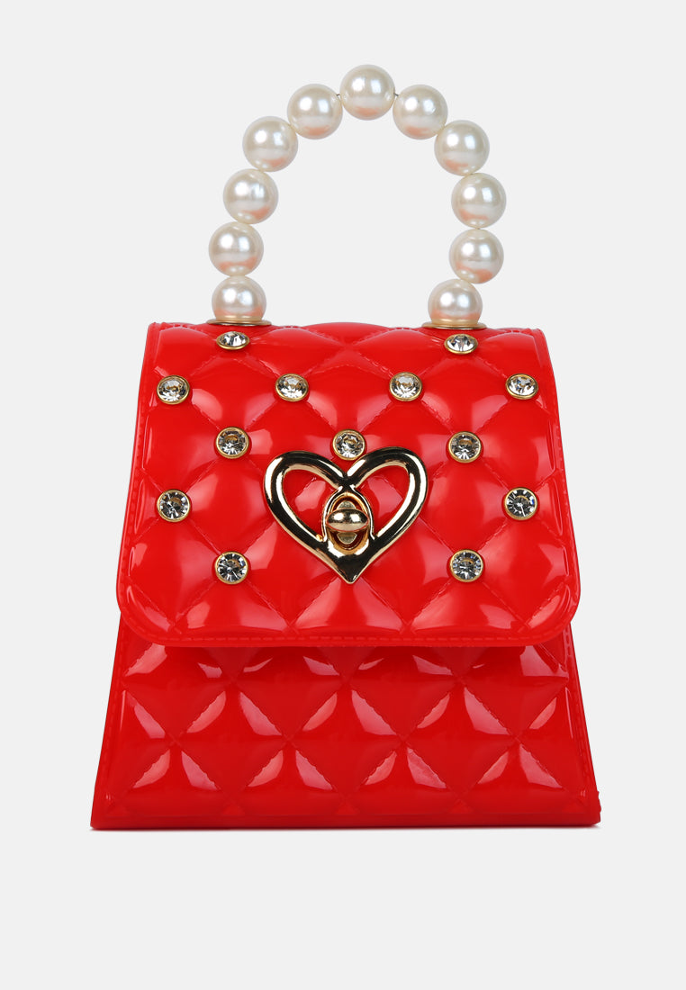 embellished quilted pattern mini bag#color_red