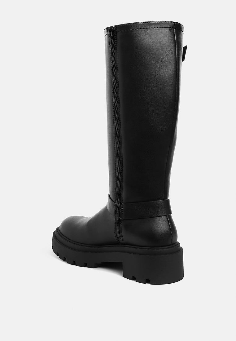 harnes detail long boots by ruw#color_black