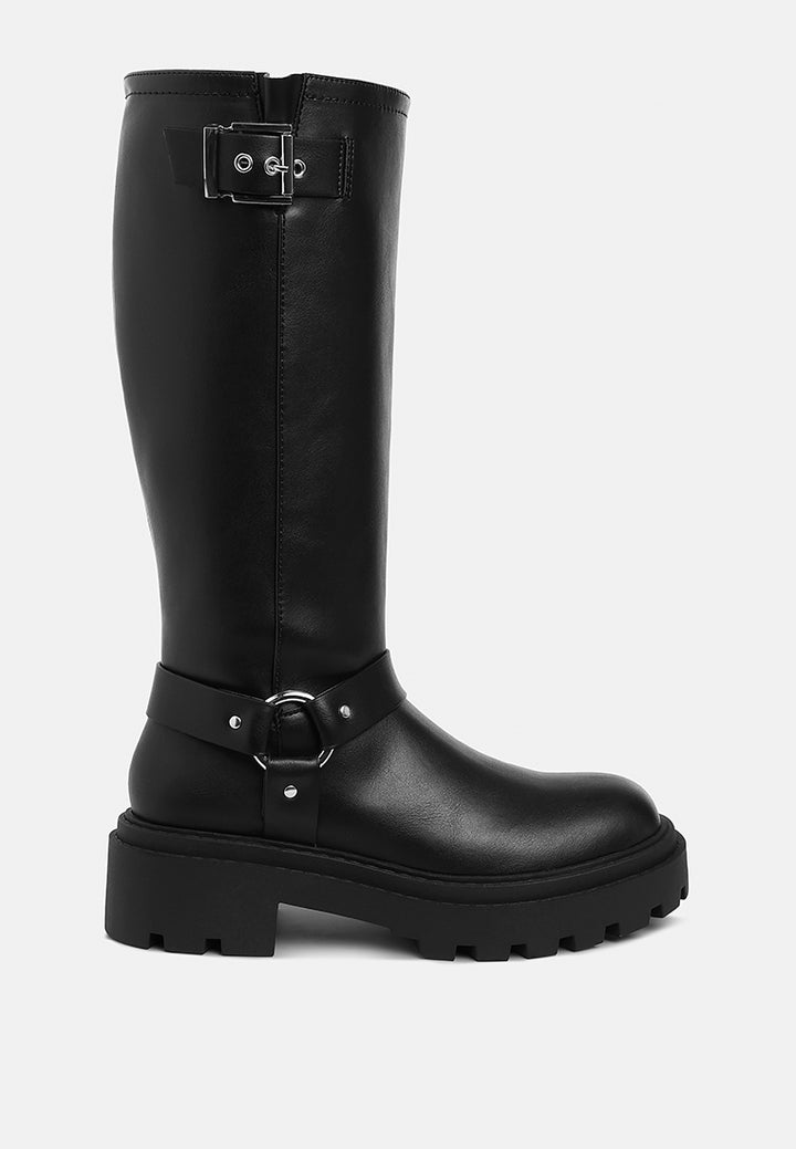 harnes detail long boots by ruw#color_black