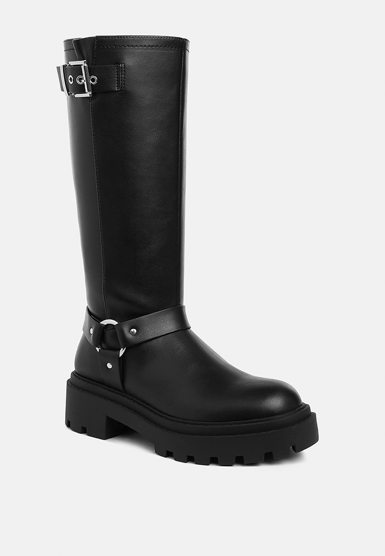 harnes detail long boots by ruw#color_black