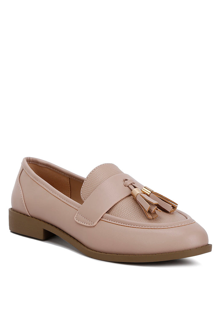 tassels detail loafers by ruw color_natural