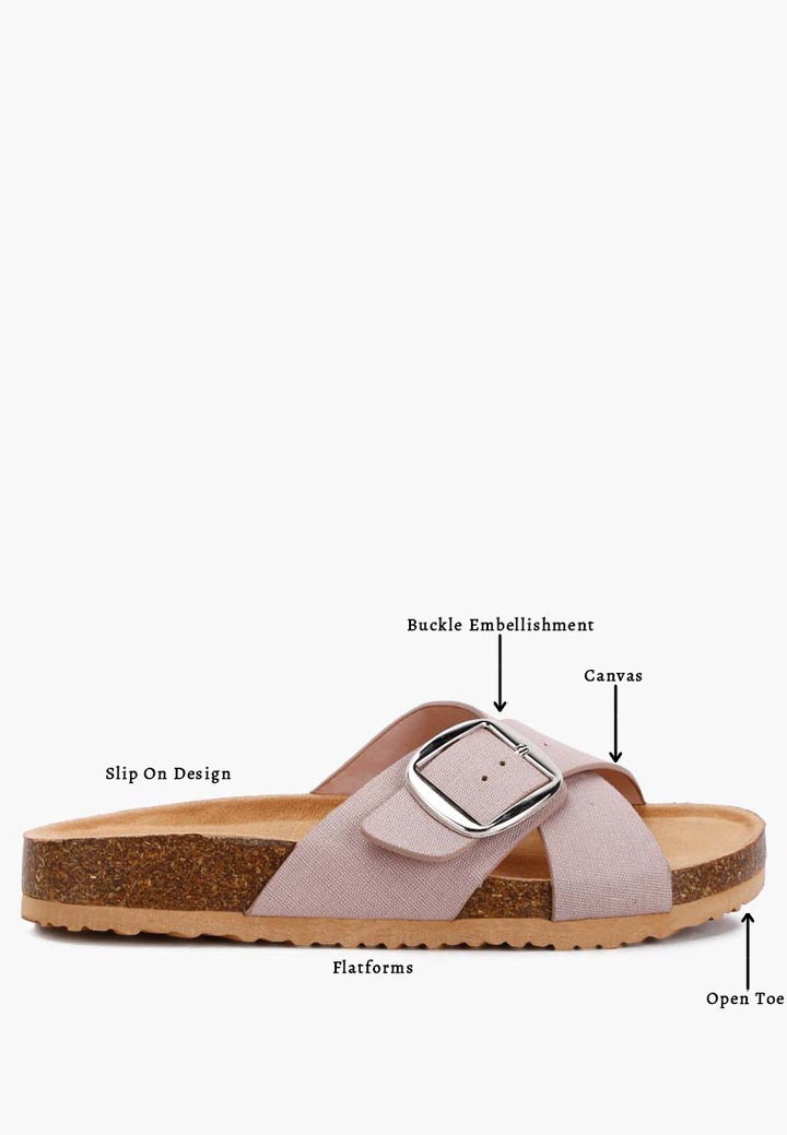 buckle slip-on sandals by ruw#color_taupe