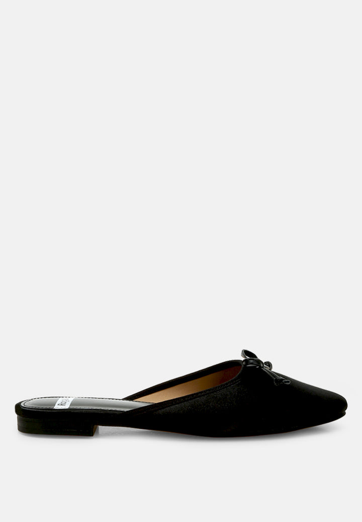 satin bow detail mules by ruw#color_black