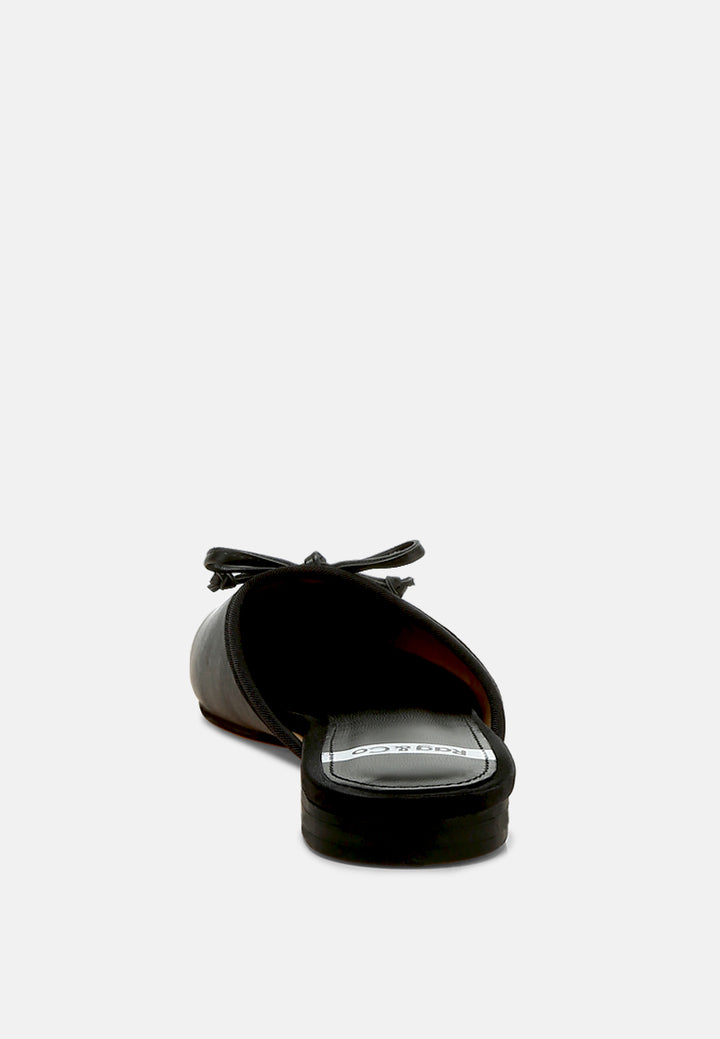 satin bow detail mules by ruw#color_black