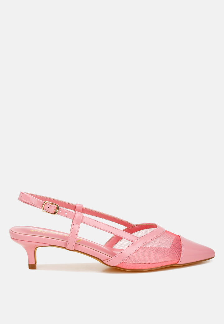 mesh slingback sandals by ruw#color_pink