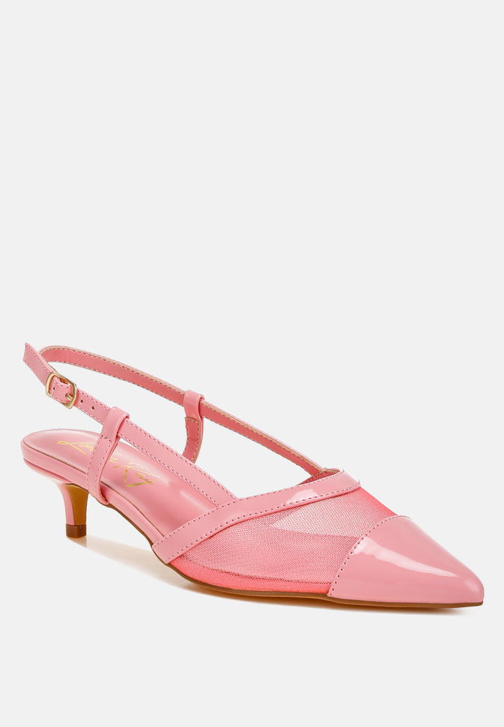 mesh slingback sandals by ruw#color_pink