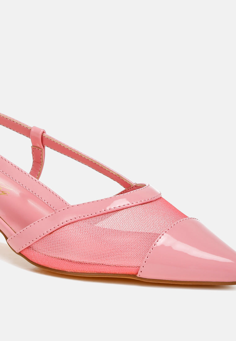 mesh slingback sandals by ruw#color_pink