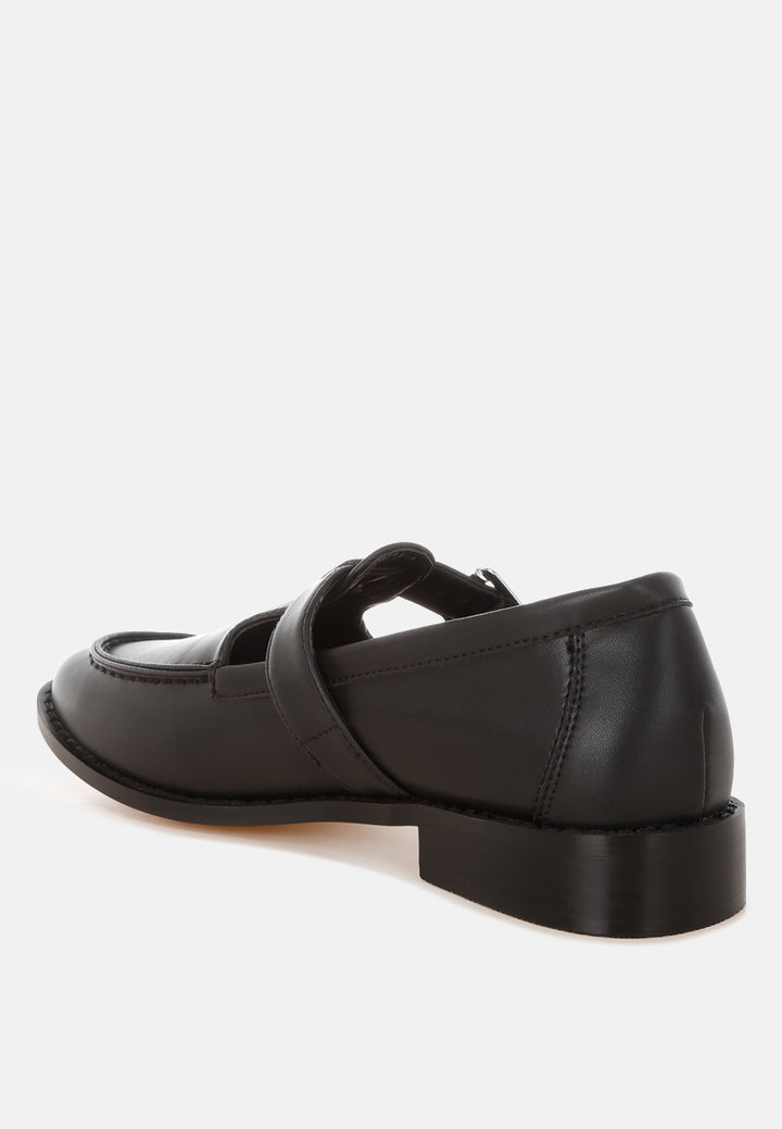 tesoro low heel mary jane loafers#color_black