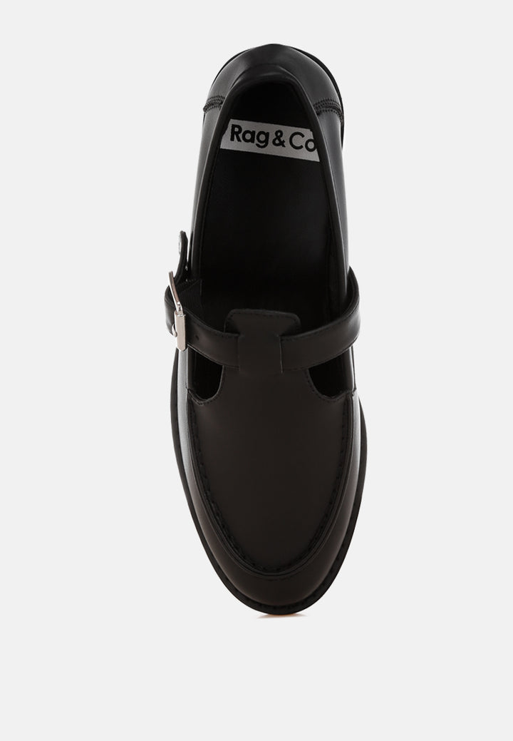 tesoro low heel mary jane loafers#color_black