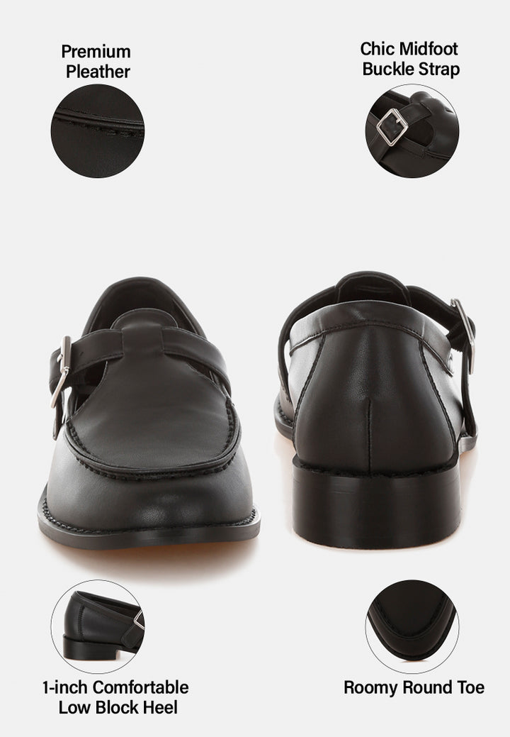 tesoro low heel mary jane loafers#color_black