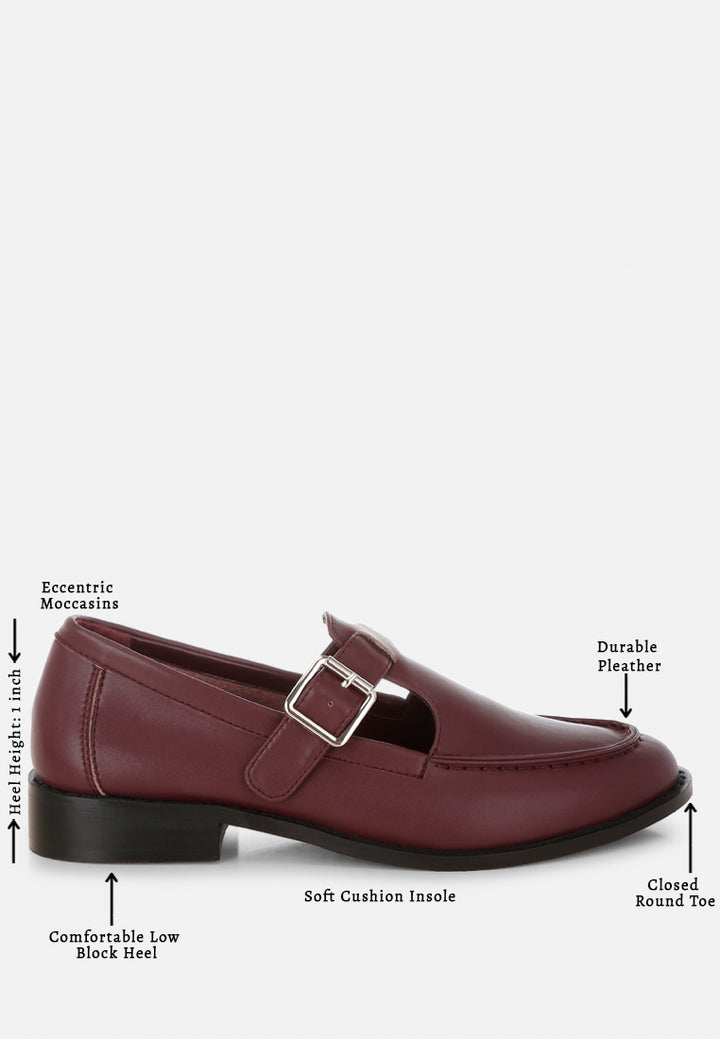 tesoro low heel mary jane loafers#color_burgundy