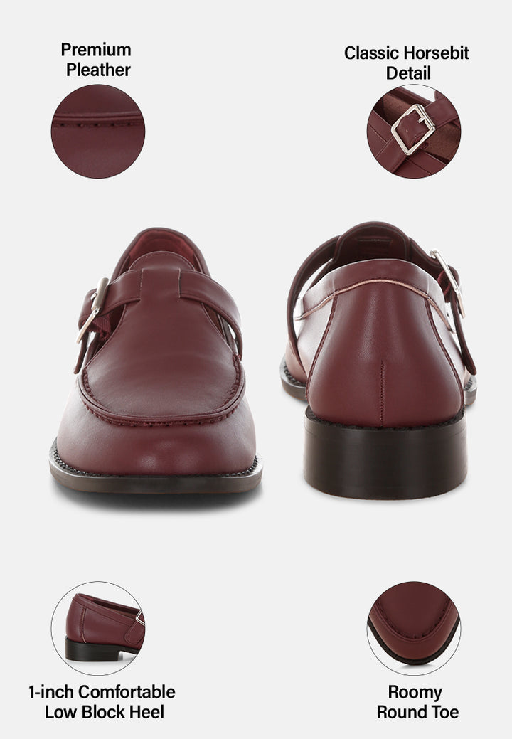 tesoro low heel mary jane loafers#color_burgundy