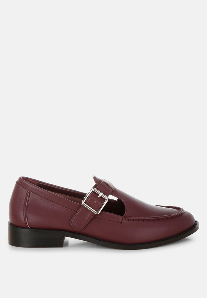 tesoro low heel mary jane loafers#color_burgundy