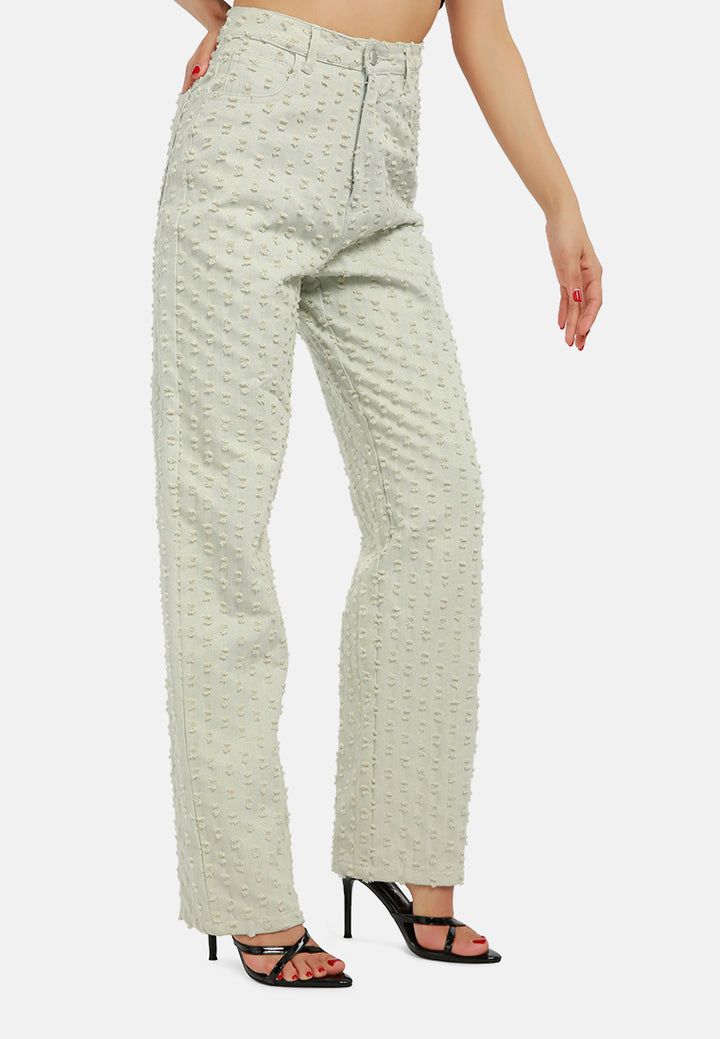 textured high waist pants#color_sage