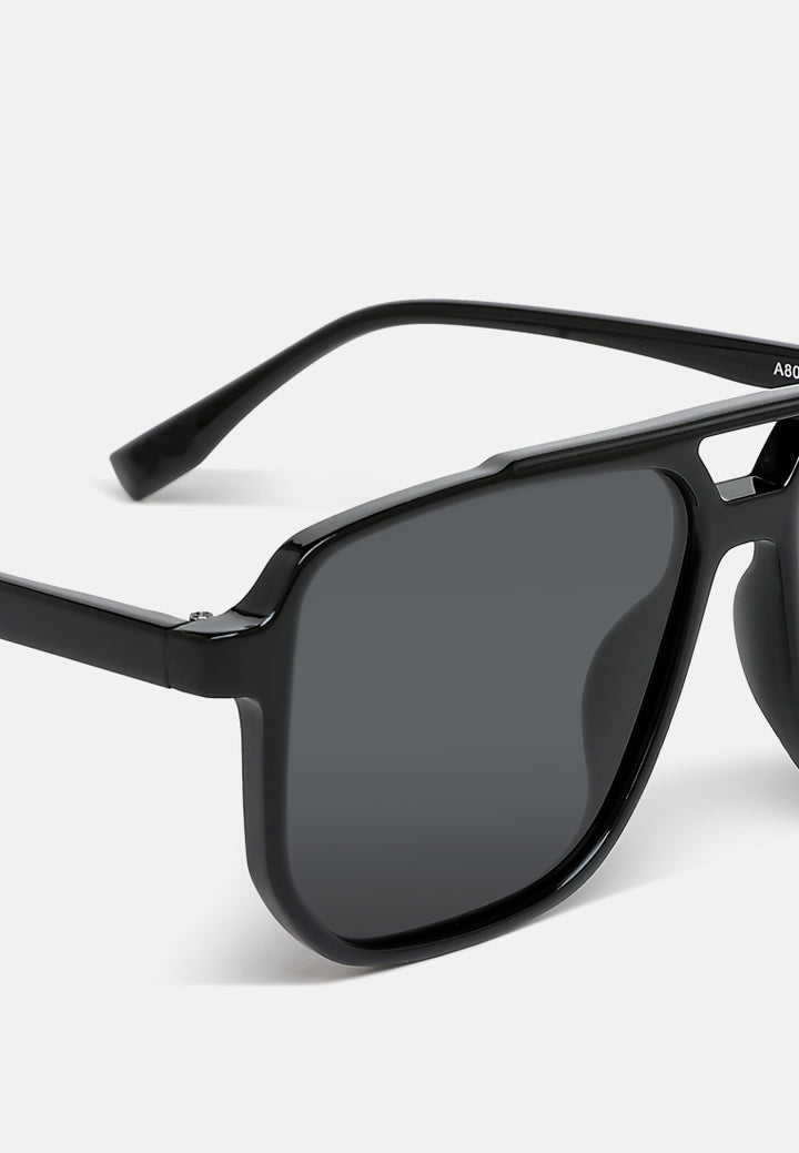 thin rim navigator sunglasses by ruw#color_black