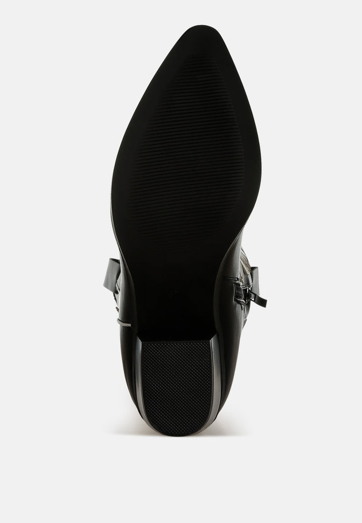 winged patchwork cowboy boots by ruw#color_black