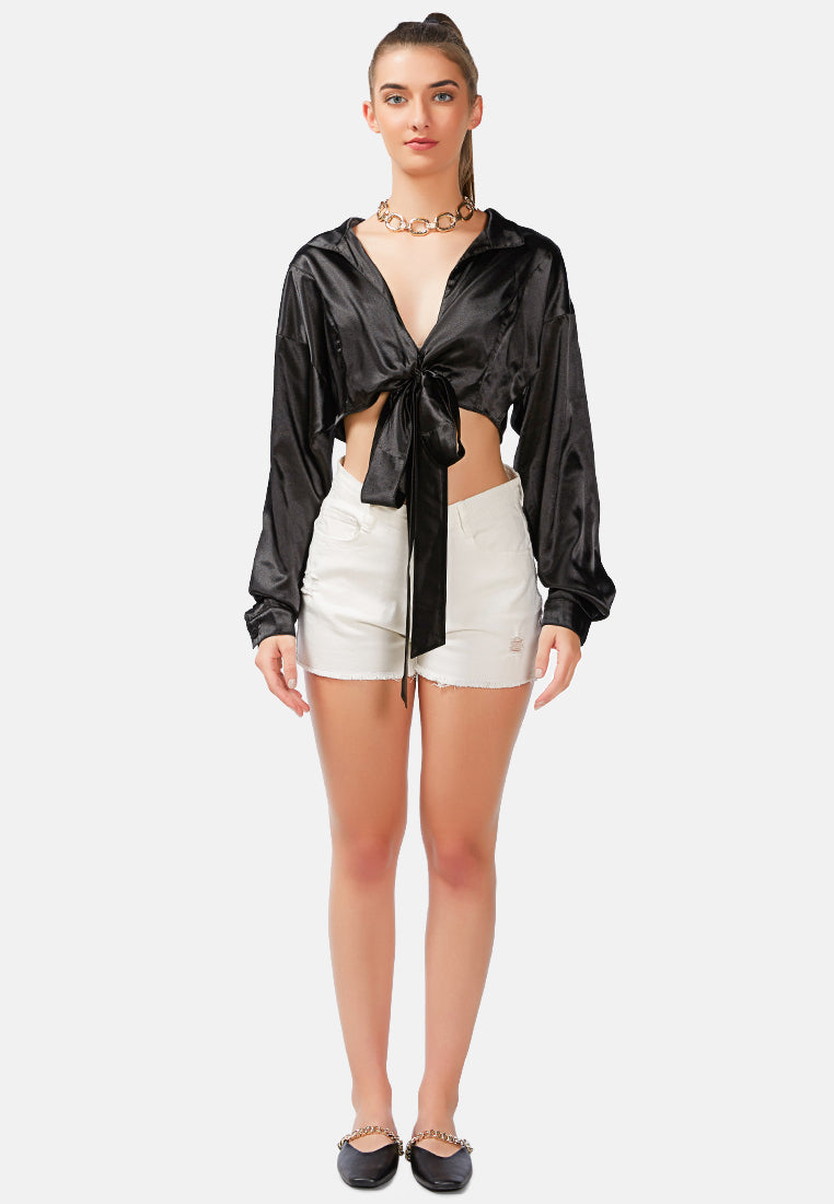 tie-up party crop top#color_black