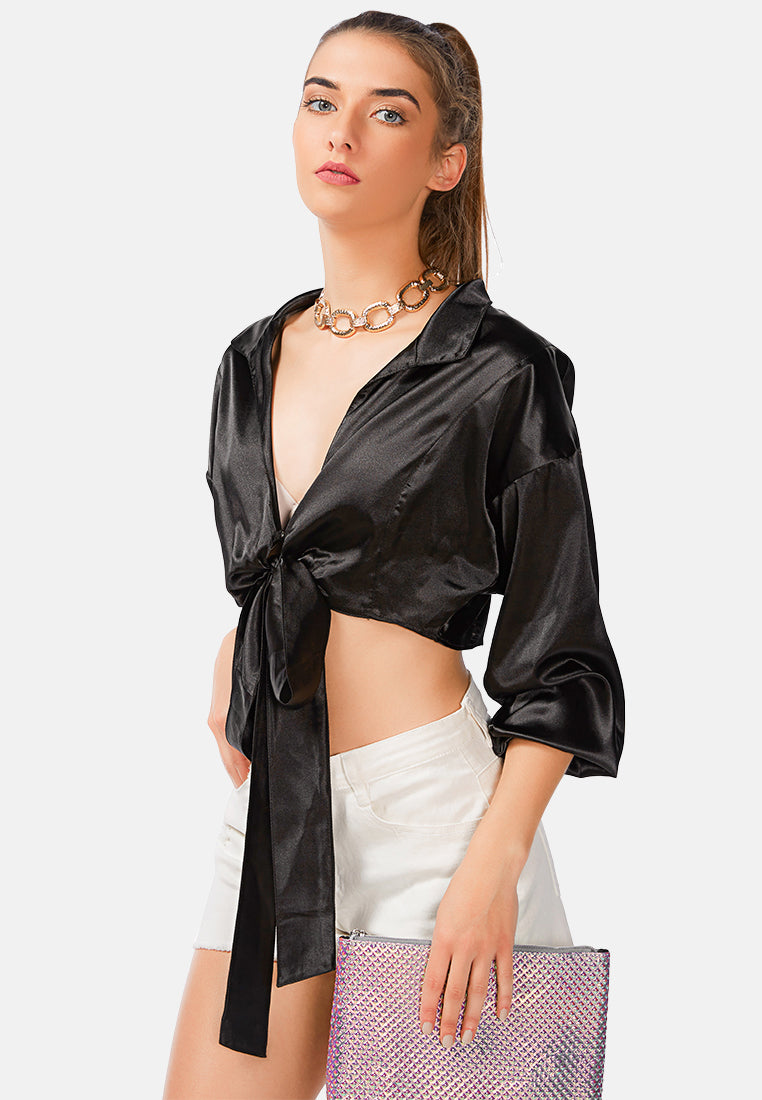 tie-up party crop top#color_black