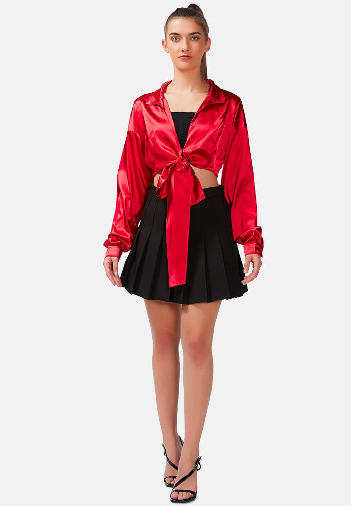 tie-up party crop top#color_red