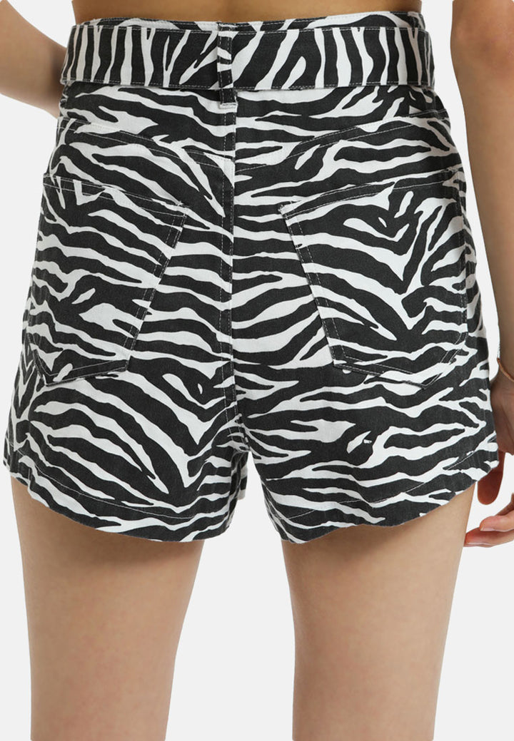 zebra print shorts#color_tiger-print
