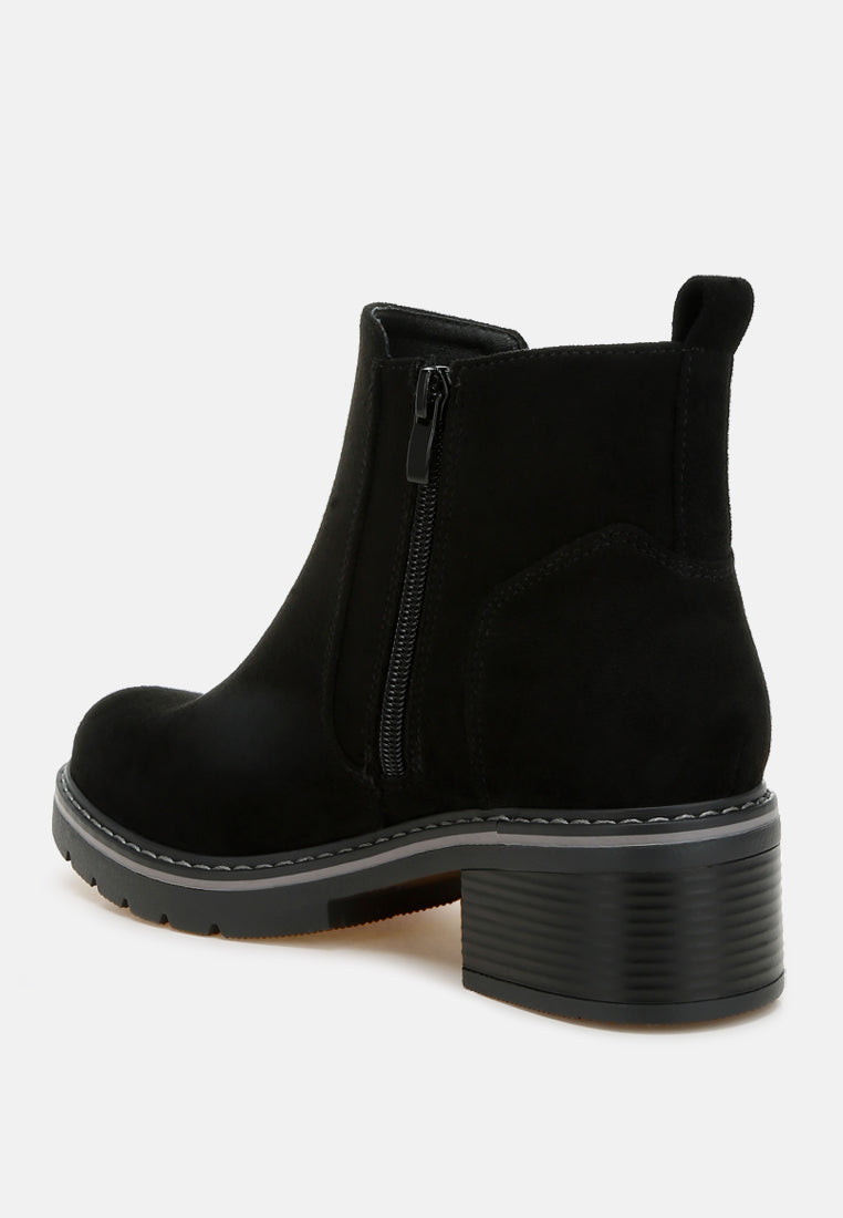 microfiber zipper boots by ruw#color_black