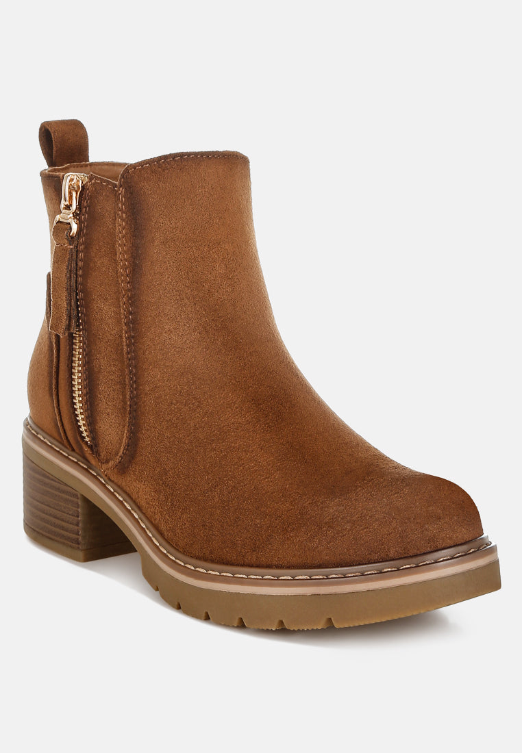 microfiber zipper boots by ruw#color_brown