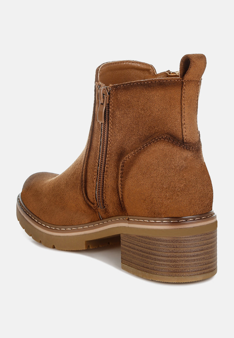 microfiber zipper boots by ruw#color_brown