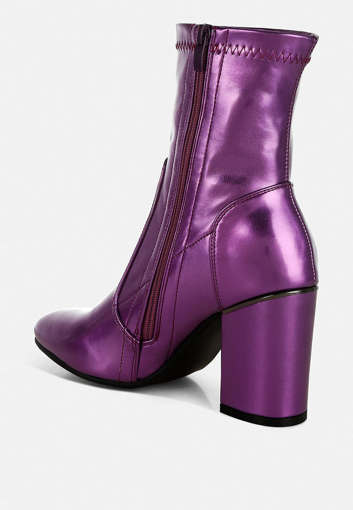 metallic pleather sock boots by ruw#color_purple