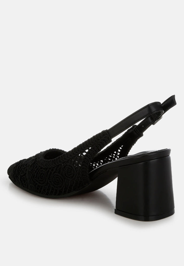 woven design slingback sandals by ruw#color_black