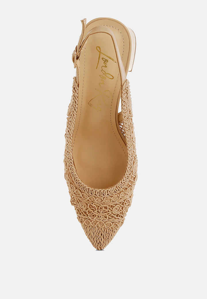 woven design slingback sandals by ruw#color_beige